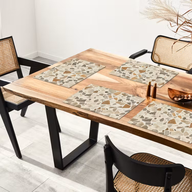 Tischset - Steine - Terrazzo - Dekoration - Kacheln - 6 Stück — 4