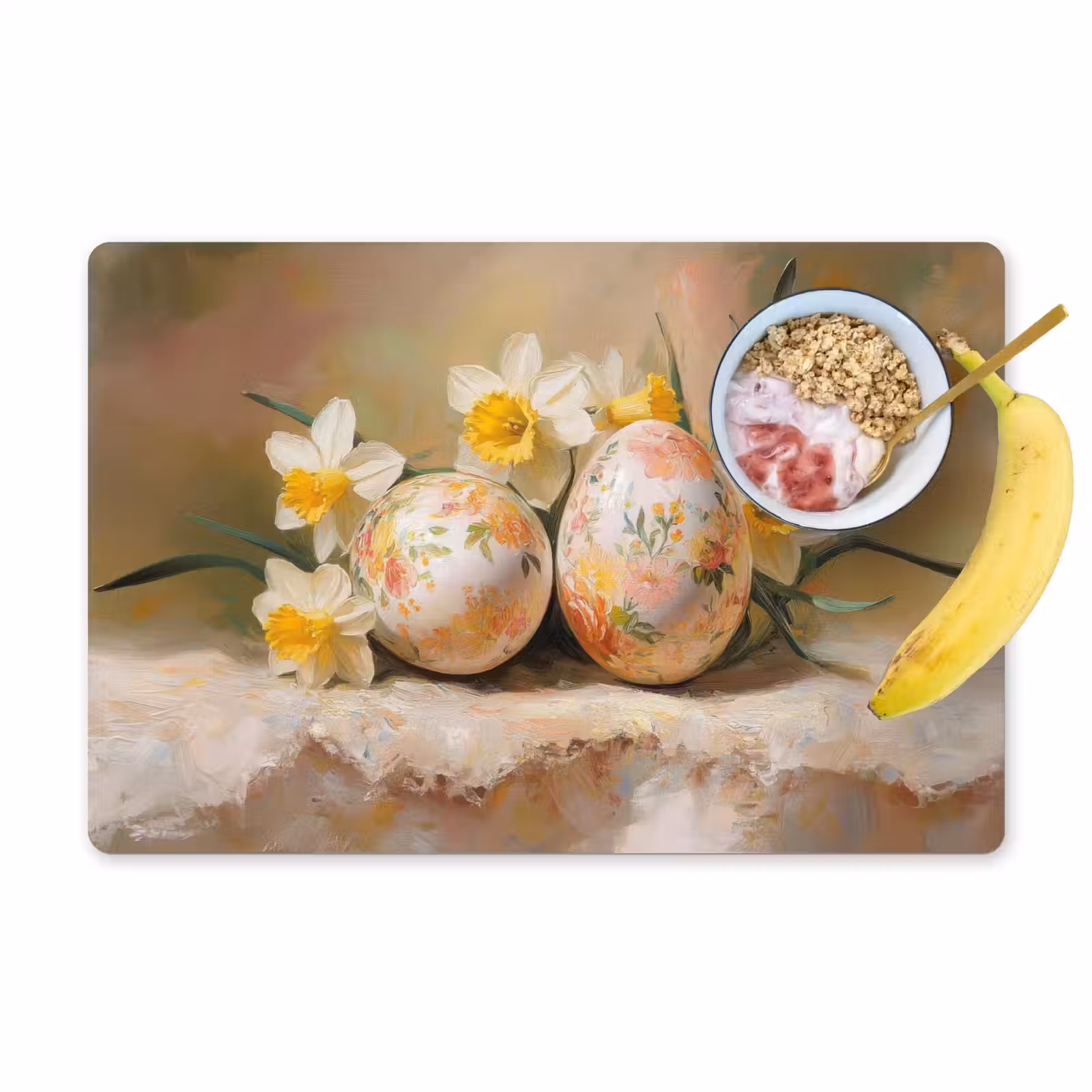 Tischset - 6 Stück - Blumen - Eier - Bemalt - 6 Stück — 1