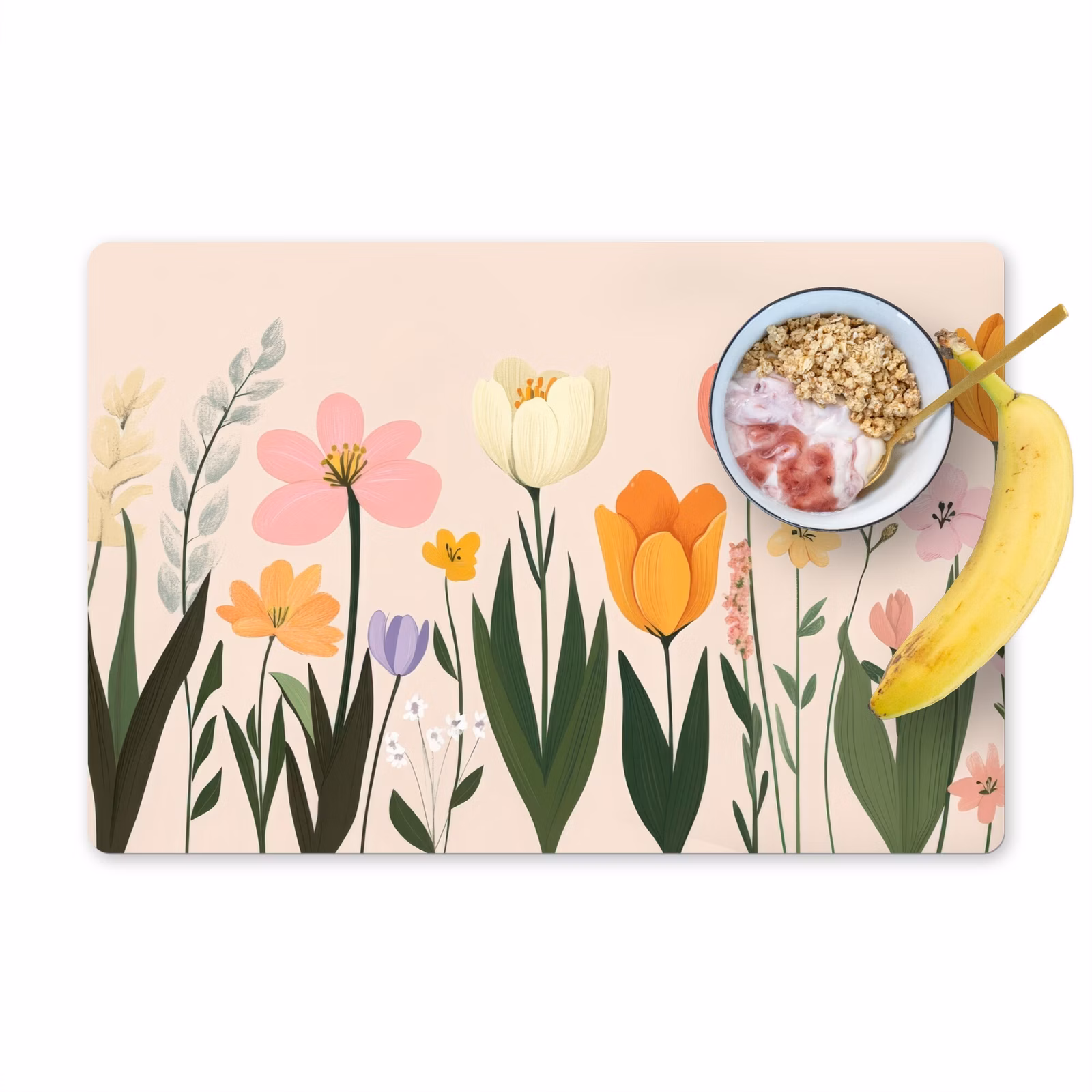 Tischset - Pastelltöne - Blumen - Illustration — 1
