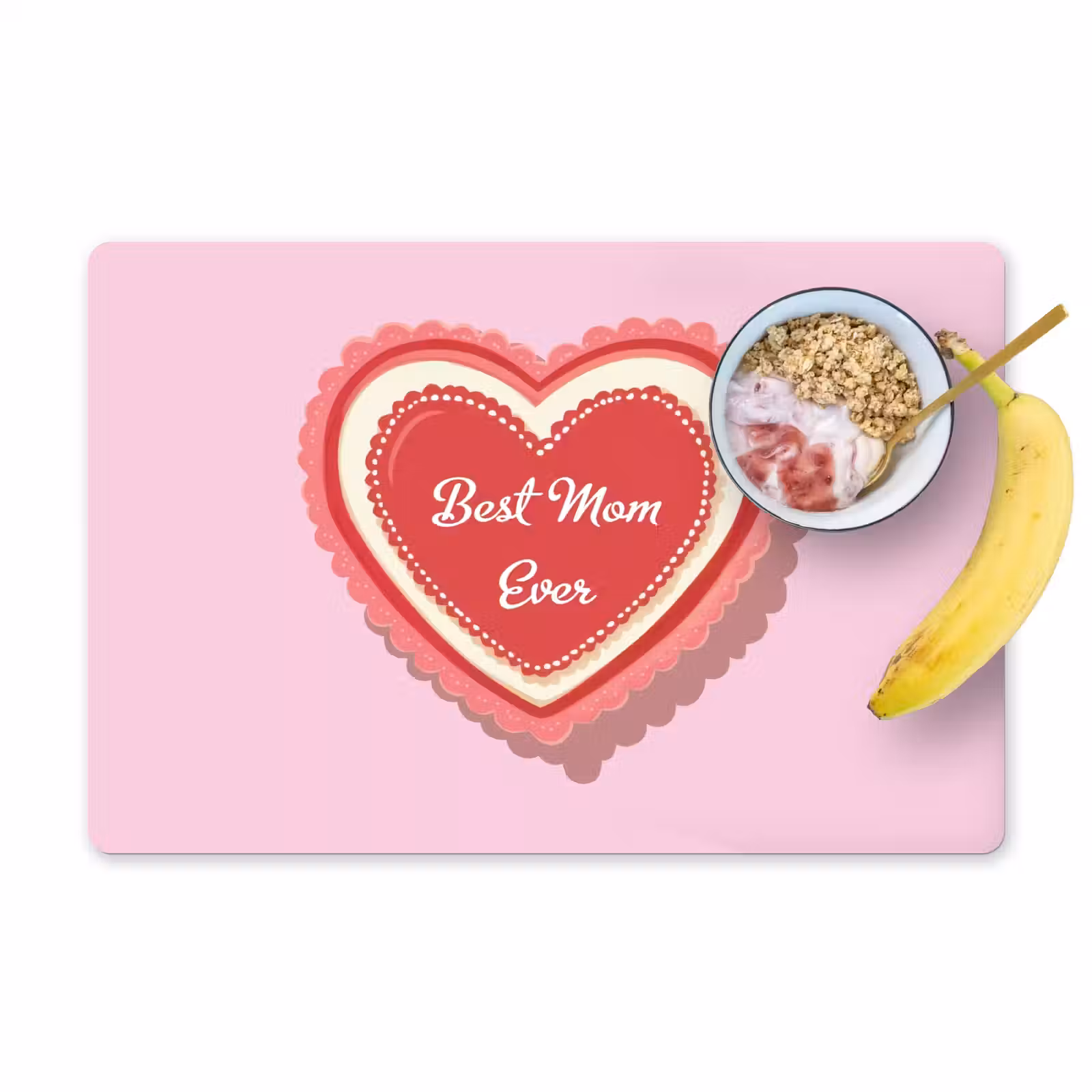 Tischset - Text - Herz - Mutter - Rosa - 6 Stück — 1