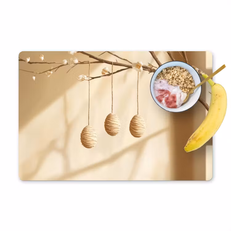 Tischset - 6 Stück - Beige - Osterkuchen - Eier - 6 Stück — 1
