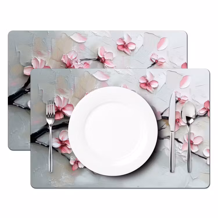 Tischset - Blüte - Künstlerisch - Rosa - Sakura — 2
