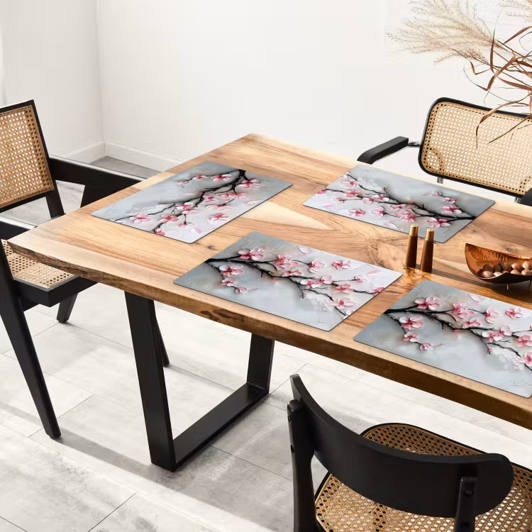 Tischset - Blüte - Künstlerisch - Rosa - Sakura — 4