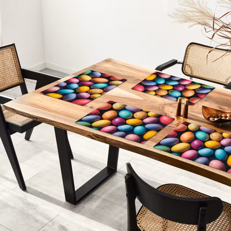 Tischset - 6 Stück - Bunt - Ostereier - Spritzer - 6 Stück — 4