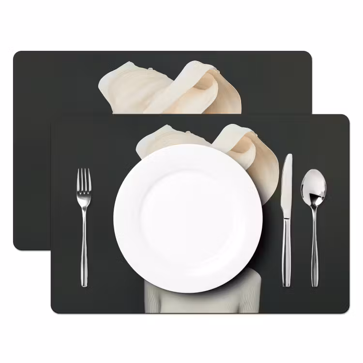 Tischset - Frau - Beige - Hut — 2