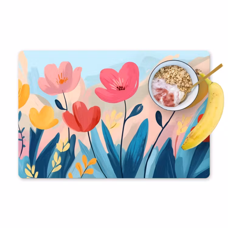 Tischset - Illustration - Blumen - Farbenfroh — 1