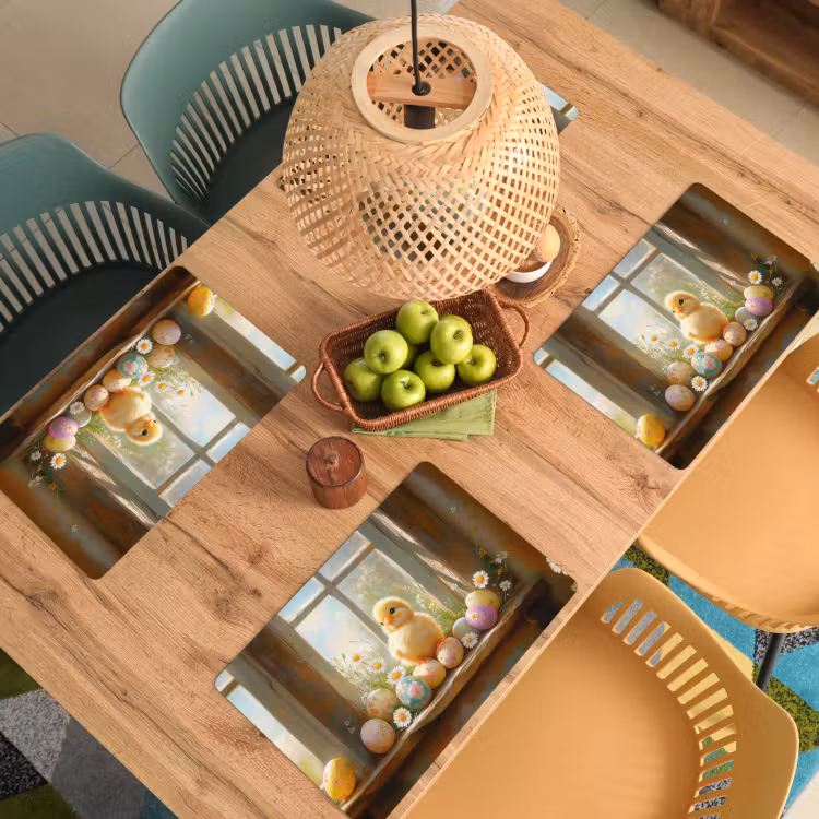 Tischset - 6 Stück - Küken - Fenster - Ostereier - 6 Stück — 3