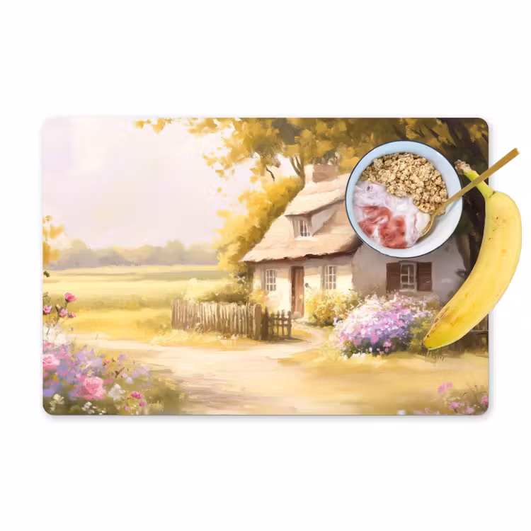 Tischset - Landhaus - Holz - Blumen — 1
