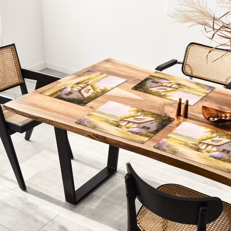 Tischset - Landhaus - Holz - Blumen — 4