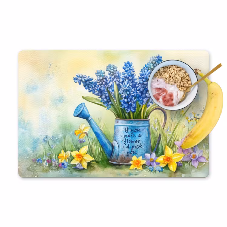 Tischset - Lavendelblüten - Zitat - Gießkanne — 1