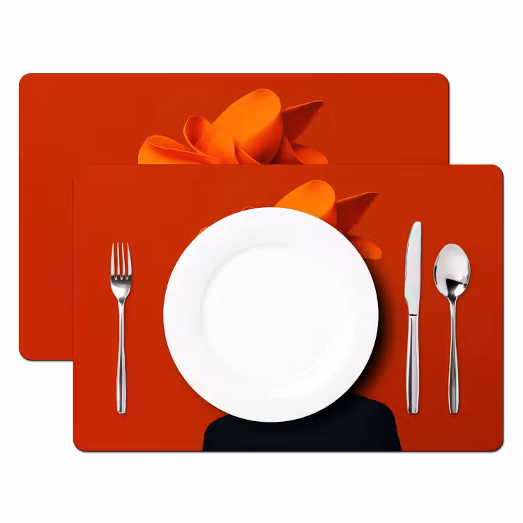 Tischset - Orange - Hut - Frau — 2