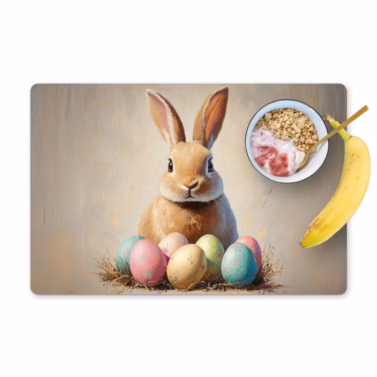 Tischset - 6 Stück - Osterhase - Pastell - Eier - 6 Stück — 1