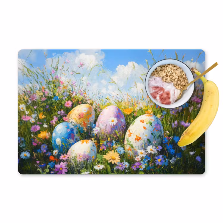 Tischset - 6 Stück - Rasen - Eier - Blumen - 6 Stück — 1