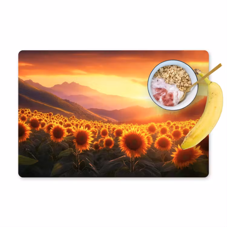 Tischset - Sonnenblumen - Sonnenuntergang - Landschaft — 1