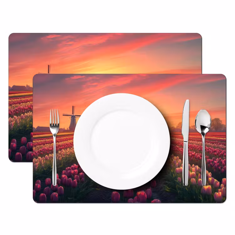 Tischset - Windmühle - Sonnenuntergang - Landschaft — 2