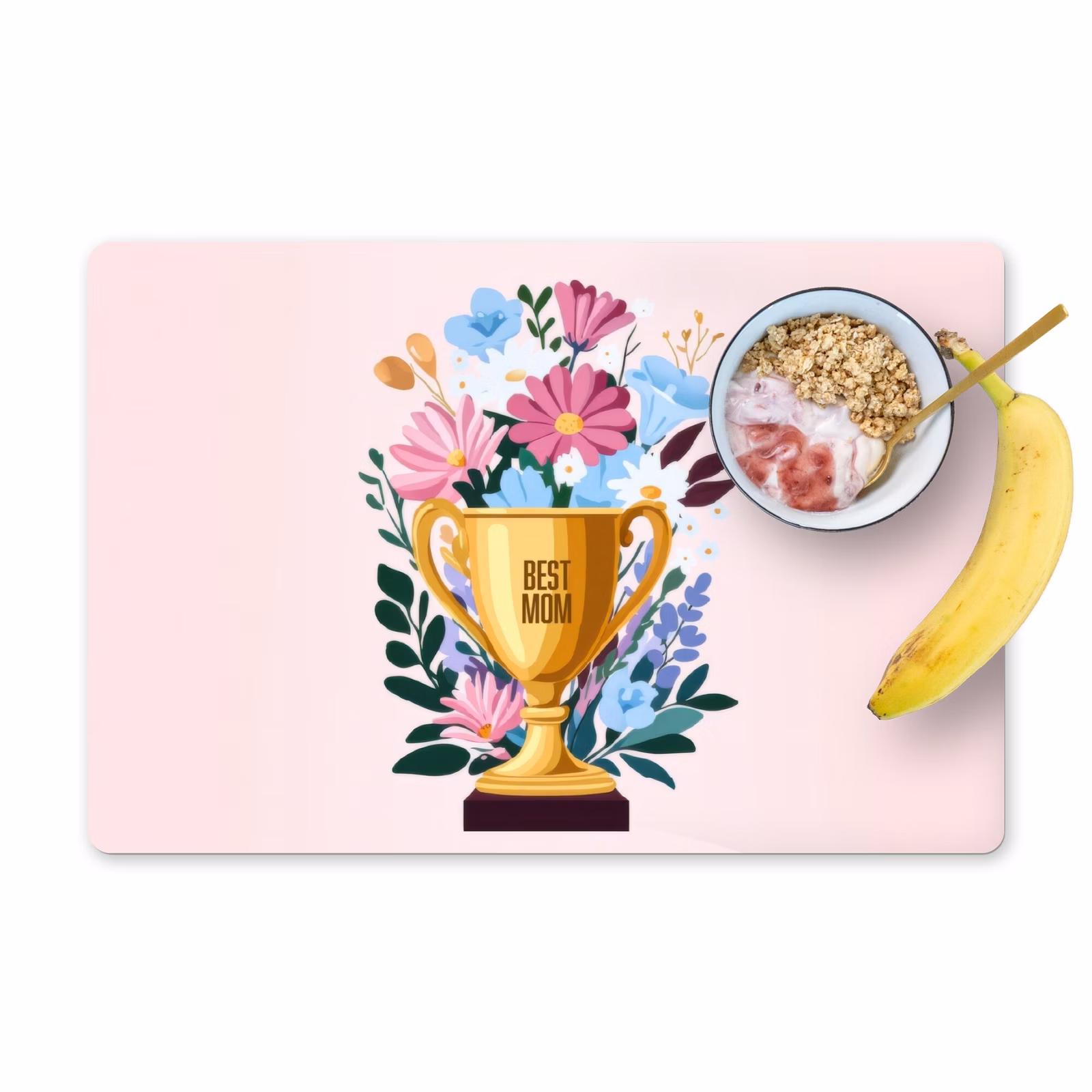 Tischset - Trophäe - Beste Mutter - Blumen - Bunt - 6 Stück — 1