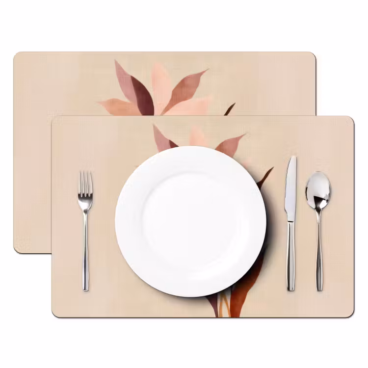 Tischset - Blumen - Blütenblätter - Minimalistisch - Rosa — 2