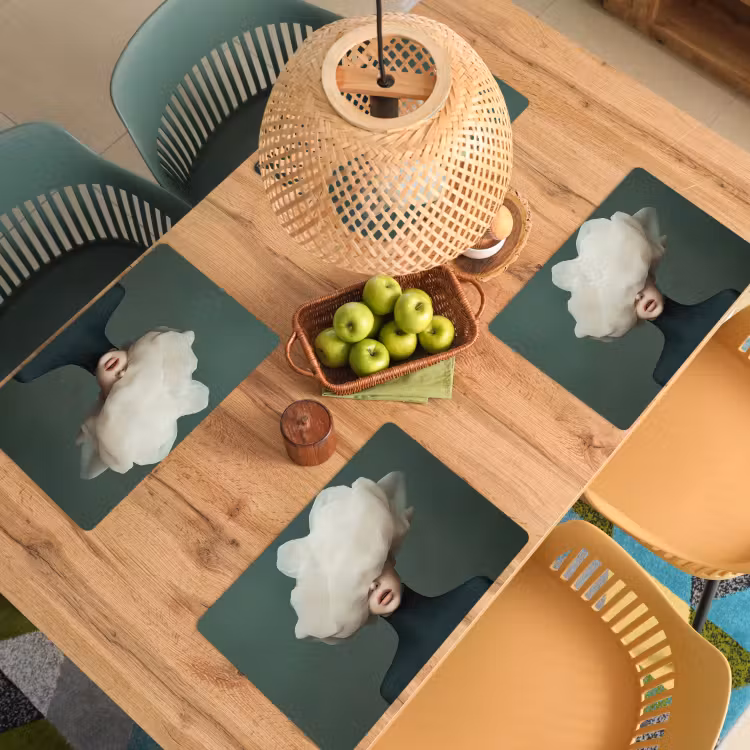 Tischset - Hut - Frau - Beige — 3