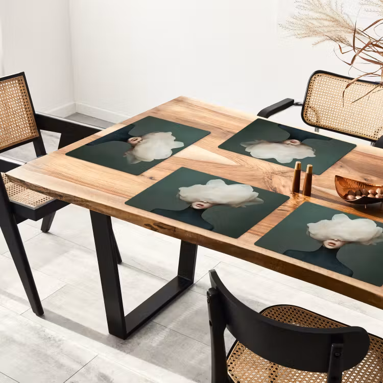 Tischset - Hut - Frau - Beige — 4