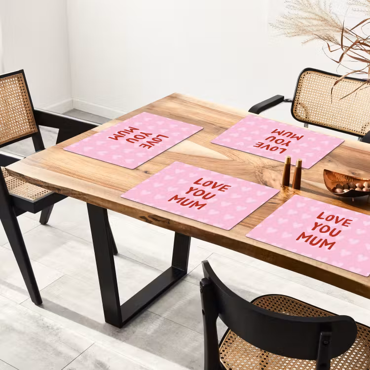 Tischset - Liebe - Zitat - Mutter - Rot - 6 Stück — 4