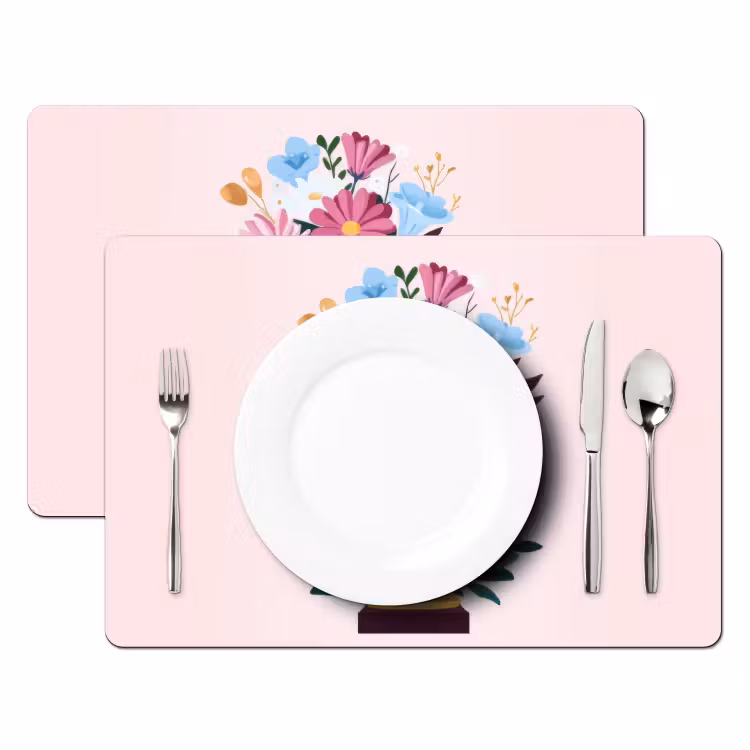 Tischset - Trophäe - Beste Mutter - Blumen - Bunt - 6 Stück — 2