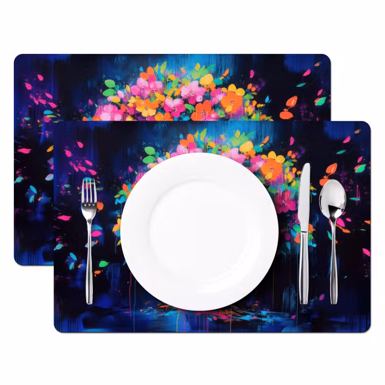 Tischset - Baum - Blumen - Magisch - Farbig - 6 Stück — 2