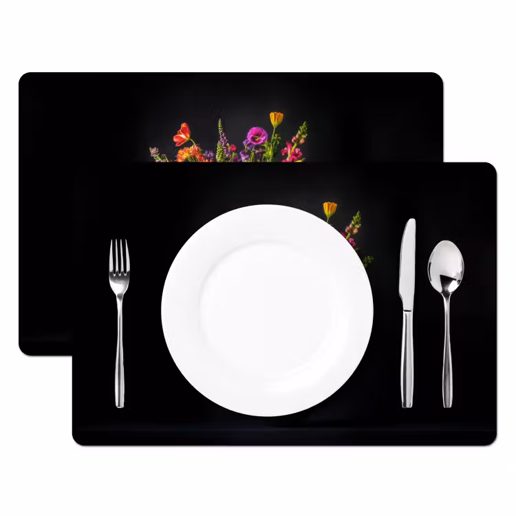 Tischset - Leuchtend bunt - Blumen - Vase — 2