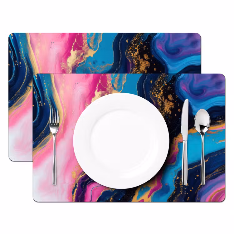 Tischset - Marmor - Modern - Gold - 6 Stück — 2