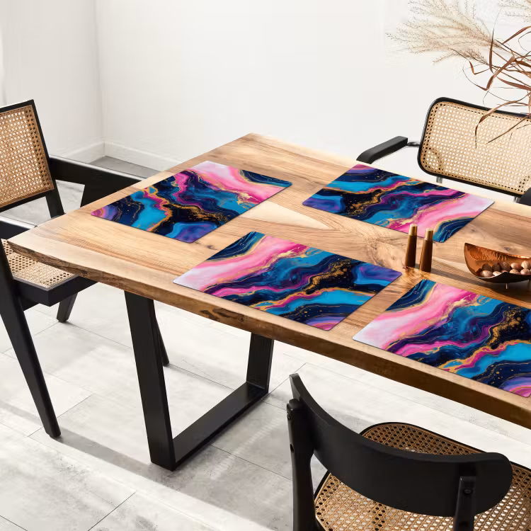 Tischset - Marmor - Modern - Gold - 6 Stück — 4