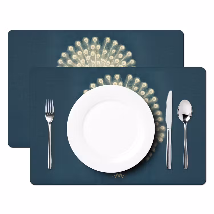 Tischset - Vogel - Blau - Vintage — 2