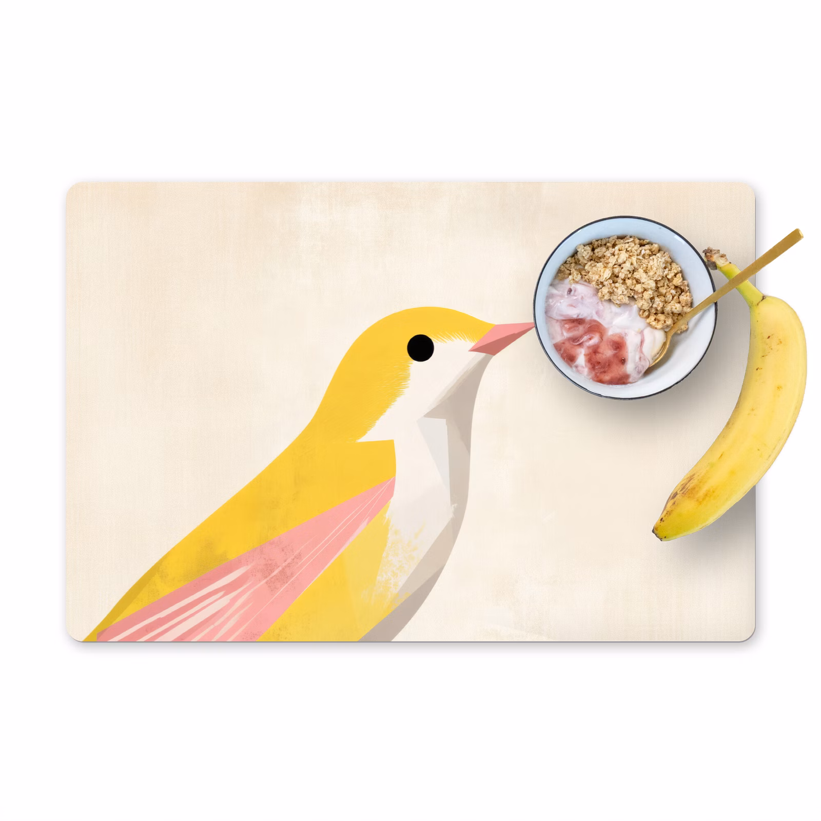 Tischset - Vogel - Minimalistisch - Gelb — 1