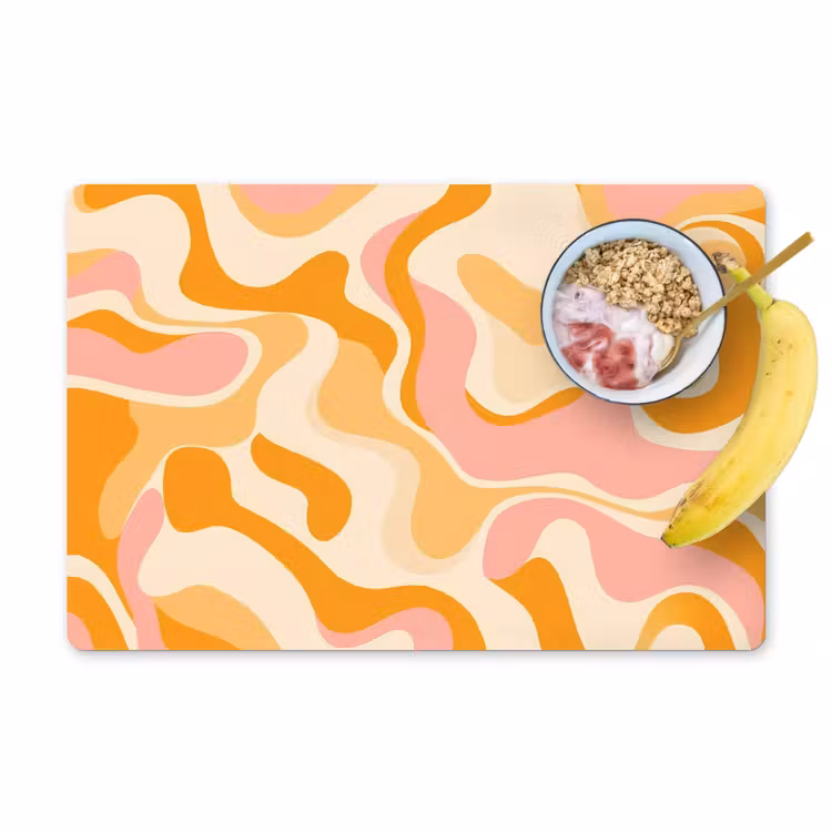 Tischset - Abstrakt - Gewellt - Orange — 1