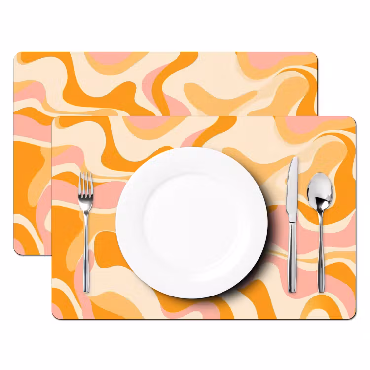 Tischset - Abstrakt - Gewellt - Orange — 2