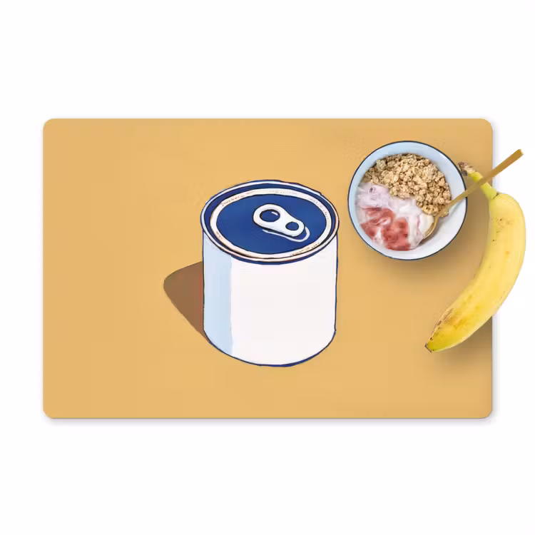 Tischset - Dose - Minimalistisch - Blau - Illustration - 6 Stück — 1