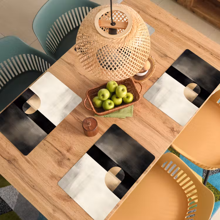 Tischset - Formen - Modern - Schwarz — 3