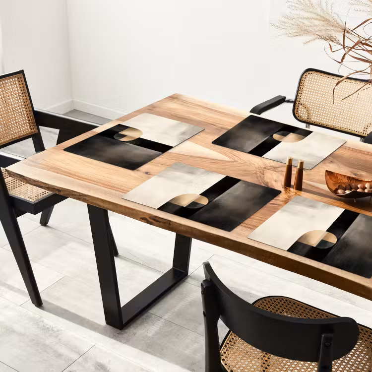 Tischset - Formen - Modern - Schwarz — 4