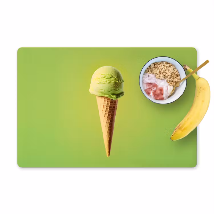 Tischset - Horn - Schaufel Eiscreme - Grün - 6 Stück — 1