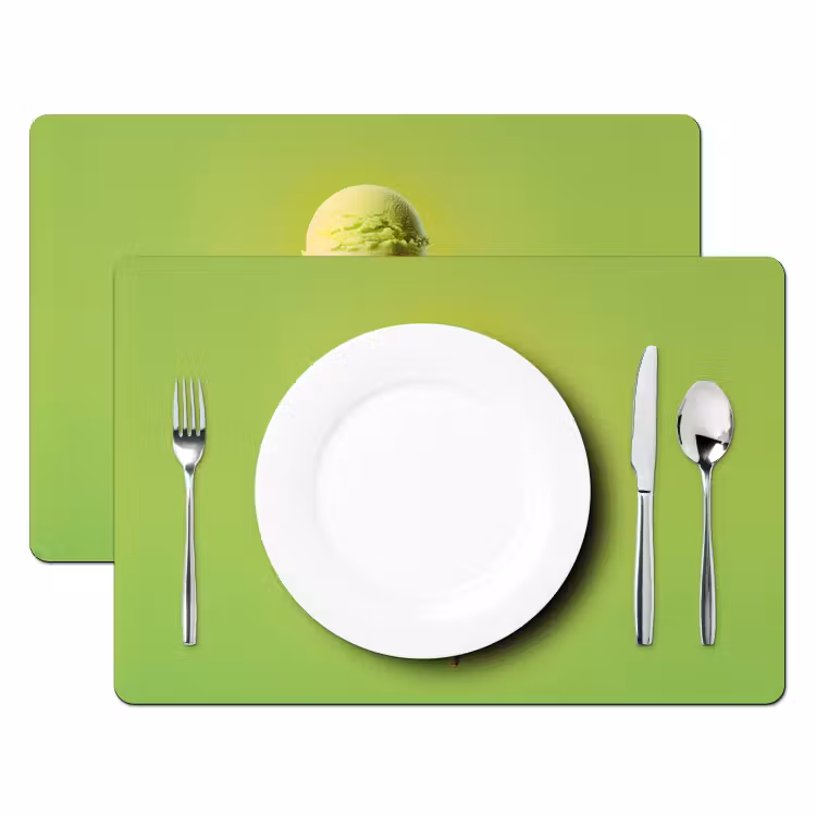 Tischset - Horn - Schaufel Eiscreme - Grün - 6 Stück — 2
