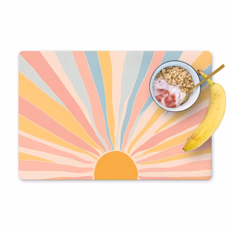 Tischset - Illustration - Sonne - Pastellfarben — 1
