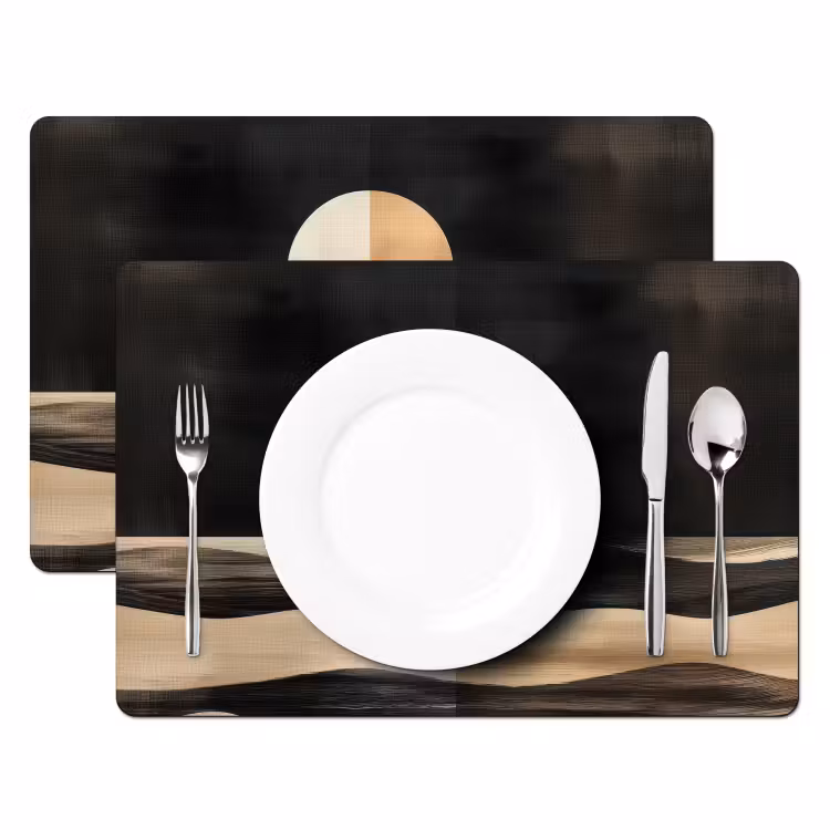 Tischset - Mond - Kreis - Gold — 2