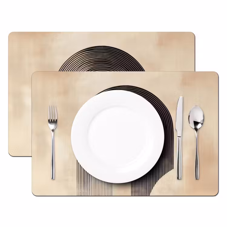 Tischset - Schleife - Streifen - Minimalistisch - Schwarz — 2