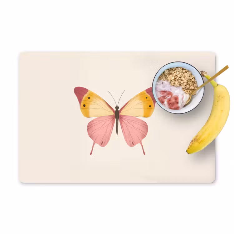 Tischset - Schmetterling - Illustration - Rosa — 1