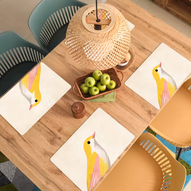 Tischset - Vogel - Minimalistisch - Gelb — 3