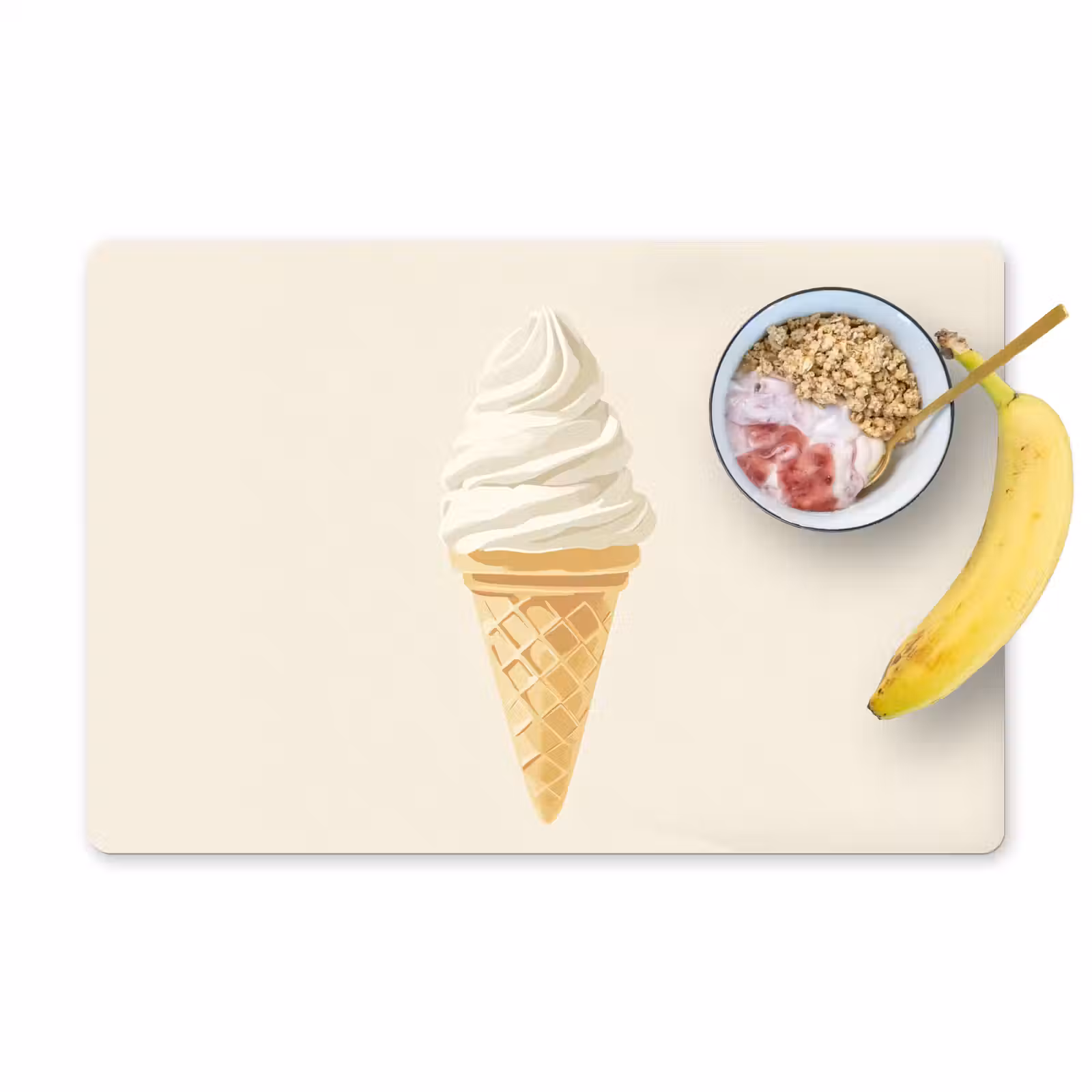 Tischset - Eiswaffel - Weiß - 6 Stück — 1