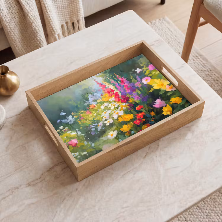 Tablett - Sommergarten - Atmosphärisch - Blumen — 2