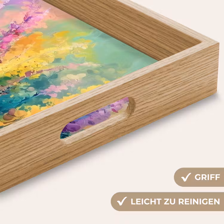 Tablett - Verträumt - langgestreckte Blumen — 8