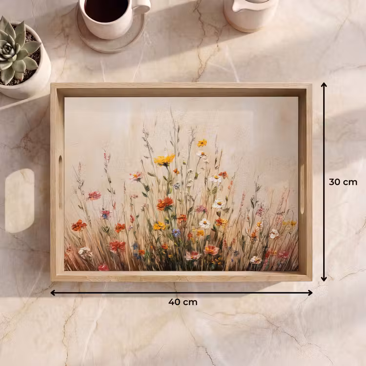 Tablett - Wildblumen - Pinselstriche - Ruhig — 7