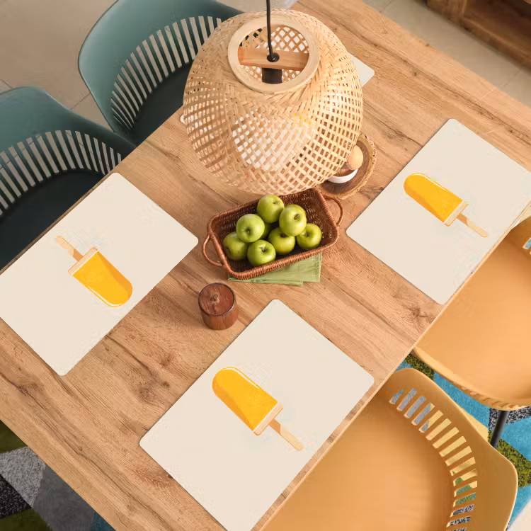 Tischset - Eis am Stiel - Orange - Wasser - 6 Stück — 3