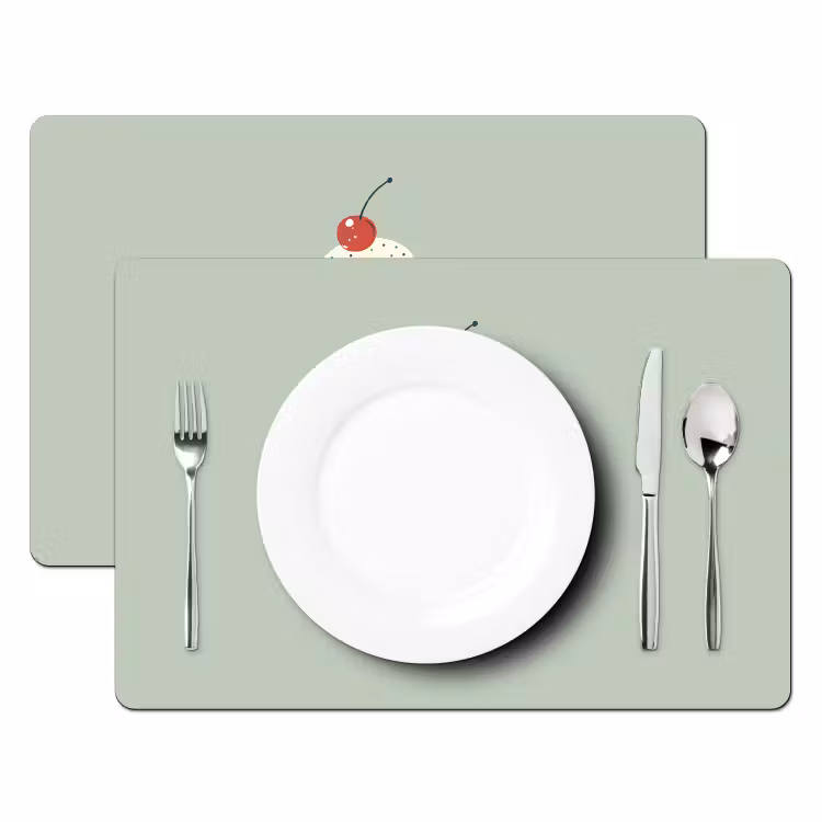 Tischset - Illustration - Eiscreme - Sprenkeln - Kirsche - 6 Stück — 2