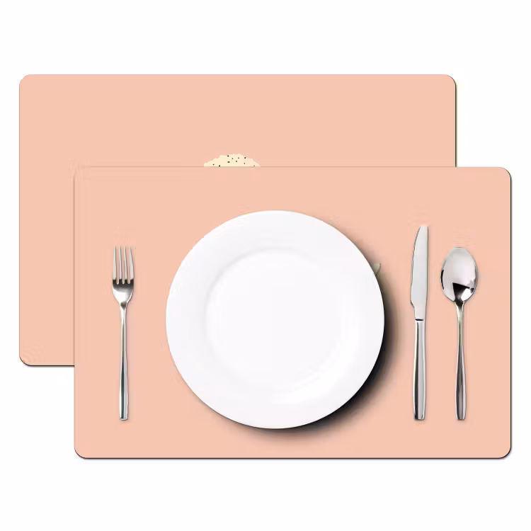 Tischset - Tablett - Eiscreme - Erdbeere - Rosa - 6 Stück — 2